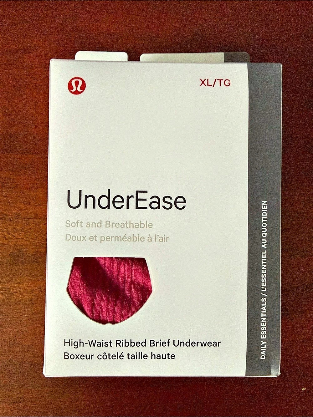 lululemon UnderEase High-Rise Ribbed Brief Underwear in Pink XL NWT